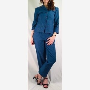 80’s Vintage ‘Sag Harbor’ Blue Pants Suit